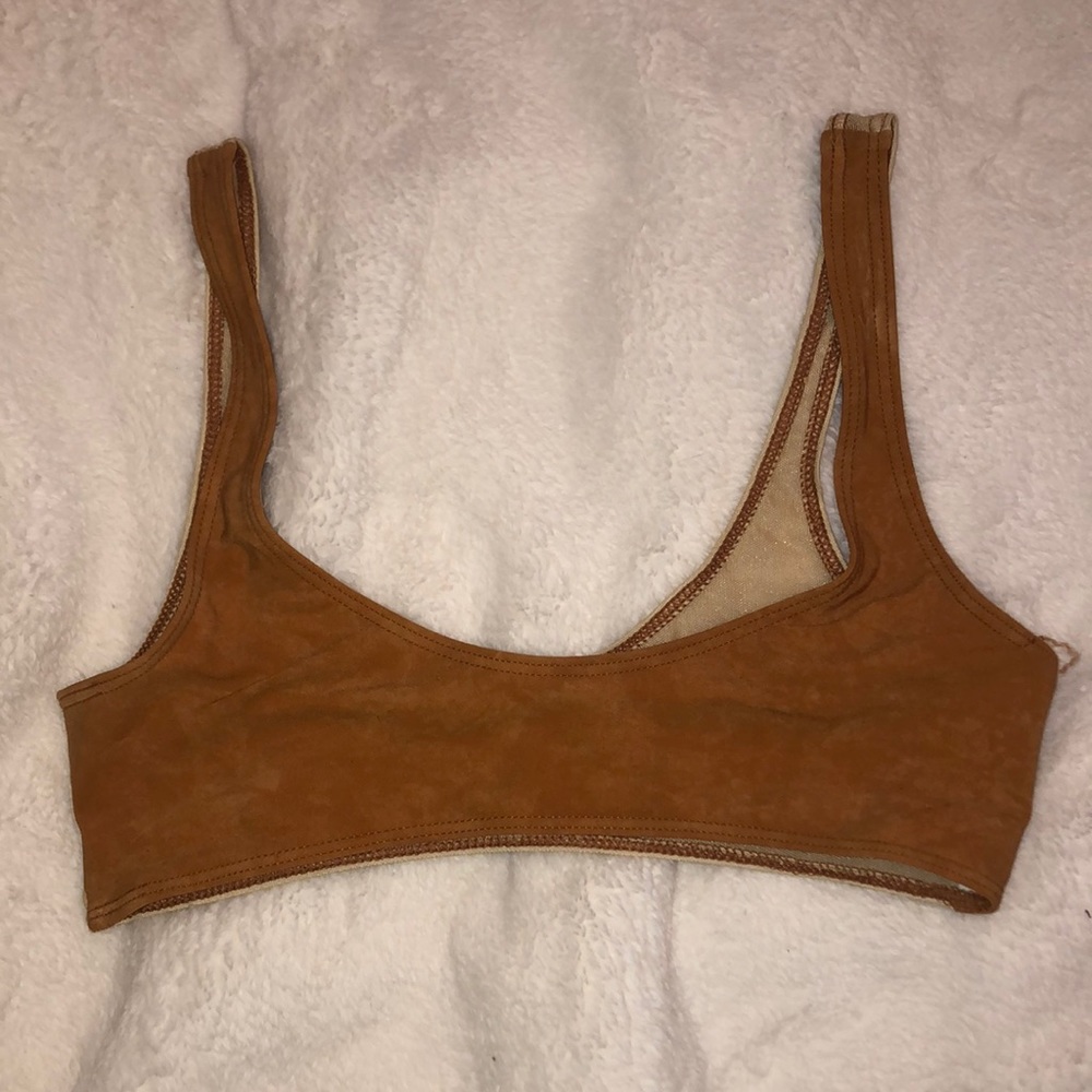 Tan bikini top
